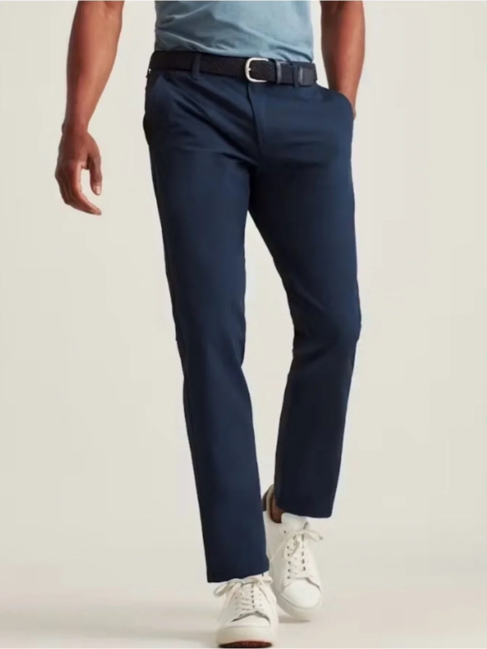 NEW $129 Bonobos Tailored Fit Golf Pants Navy 33x34 Lightweight Flat Front Taper
